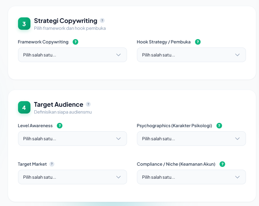 Step 3 — Strategi copywriting