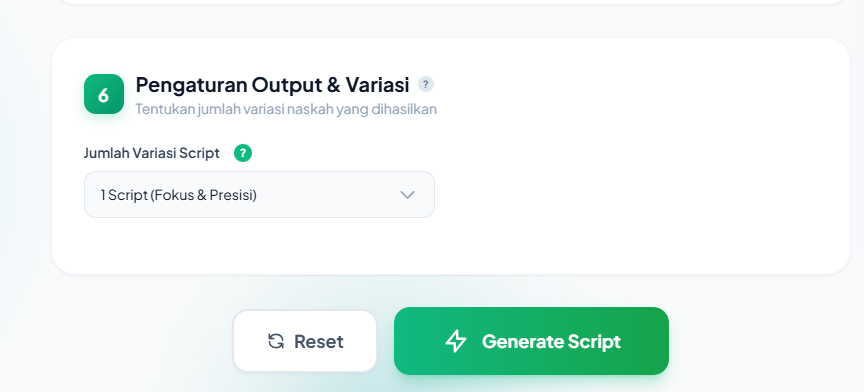 Step 5 — Script siap!